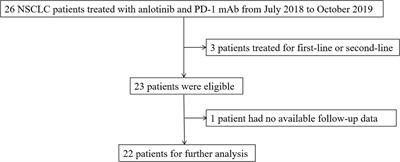 The Efficacy and Safety of Anlotinib Combined With PD-1 Antibody for Third-Line or Further-Line Treatment of Patients With Advanced Non-Small-Cell Lung Cancer